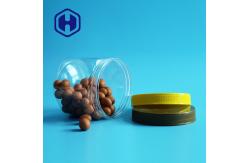 China Hexagon 450ml 15oz Peanut Plastic Jar With Screw Caps 81mm Height supplier