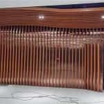 Wave Baffle Aluminum Cladding Panel 3000mm Wooden Grain Finished for sale