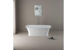China Glossy White Free Standing Bathtub Bathroom Remodeling Center Drain Placement supplier