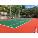 Blue Green Anti Skid Badminton Court Synthetic Flooring Seamless for sale