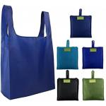 Promotional RPET Polyester Foldaway Shopping Bag Collapsible Reusable for sale