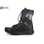 Current Comfortable Black Military Boots  Camouflage Design Durable Sole for sale