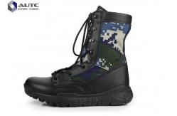 China Current Comfortable Black Military Boots  Camouflage Design Durable Sole supplier