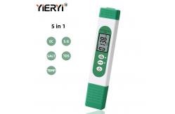 China 5-in-1 Multifunction Digital Salinity Meter with High-precision Probe and Automatic Temperature Compensation supplier