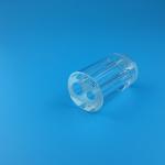 SGS Laser Spare Parts Transparent Circular Quartz Flow Tube Double Hole for sale