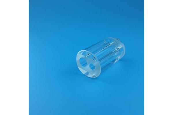 SGS Laser Spare Parts Transparent Circular Quartz Flow Tube Double Hole