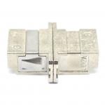Metal Case Fiber DX LC UPC Duplex sm Adapter with Flange Low Insertion Loss of 0.2dB for sale