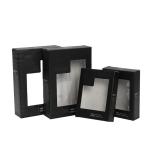 6x4x3 Black Shipping Tuck Top Mailer Box Custom With Window for sale