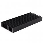 Black Anodized Rectangular Cnc Aluminum Heat Sink Profiles for sale