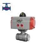 1000WOG Stainless Steel Pneumatic Valve CF8 CF8M 2PC Screw Type Ball Valve for sale