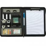 Moistureproof Luxury Leather Portfolio With Calculator Multifunctional Reusable