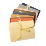 Paperboard Envelope Custom Paper Pouch With Ribbon Closure for sale