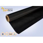 Black Fire Resistant Fiberglass Fabric Heat Insulation Glass Fiber Roll for sale