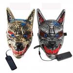 Wolf Animal Scary Halloween LED Face Mask For Men Women Glowing In The Dark for sale