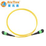 LC OM3/OM4 8/12/24f G657A1 MPO/MTP Fiber Optic patch cord 1M CE Manufacturing for sale
