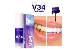China V34 Colour Corrector 30ml Purple Teeth Whitening Toothpaste Private Label supplier