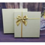 Matt Lamination Butterfly Ribbon Closure Rigid Cardboard Gift Boxes
