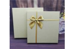 China Matt Lamination Butterfly Ribbon Closure Rigid Cardboard Gift Boxes supplier