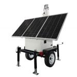 20ft Mast Mobile Solar CCTV Trailer For Warehouse Airport Security for sale