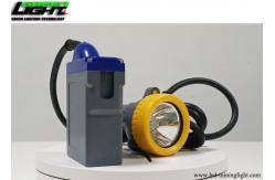 China Laser Engraving LOGO Miners Cap Lamp 15000lux Flame Resistant IP68 With Cable supplier