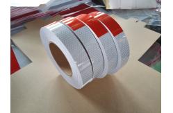 China High Visibility Red White Reflective Tape For Vehicle 6 Inchx6 Inch supplier