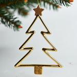 Effortlessly Complement Any Holiday Decor Business Promotion Gifts Gold Glitter Star Tree Ornament for sale