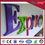 Vacuum light high quality custom strong acrylic alphabet letter signs for sale