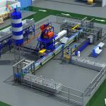 Stacked Stone Concrete Sleepers Machine Artificial Stone Production Line Wet Cast Machinery for sale