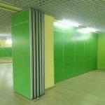 Floor to Ceiling Accordion Acoustic Room Dividers on Tracks Hanging System for sale