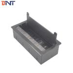 Factory Wholesale Brushed Aluminum Multimedia Office Hidden Desktop Power Socket Box