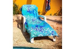 China Summer Large Sublimation Quick Dry Microfiber Beach Towel With Logo Custom Print supplier