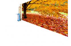 China Mobile Rail Direct To Wall Printer Robot With Bidirectional Painting supplier