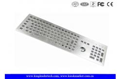 China Ruggedized Industrial Metal Stainless Steel Keyboard With Integrated Optical Trackball supplier