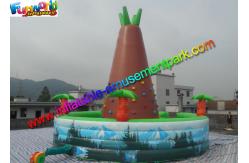 China Customized Inflatable Climbing Wall , inflatable rock wall With Jungle supplier