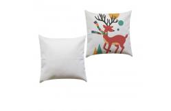 China White Polyester Linen Sublimation Pillow Covers With Zipper Sublimation Pillow Case Blanks supplier