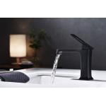 bathroom Black Waterfall Mixer Taps Ceramic Valve Desk Mounted