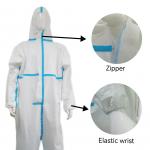 Type 4 5 6 Microporous Protective Non Sterile Coverall With Free Sample And Sitck Strip for sale