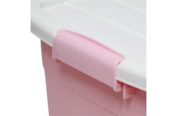 China Rectangle PP Sterilite Storage Containers With Wheels For Kitchen supplier