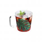 High Borosilicate Glass Coffee Cup Customized Size Colorful With Handle for sale