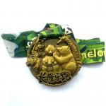 Solid Texture Antique Gold Joyrun Animal Themed Running Medal for sale