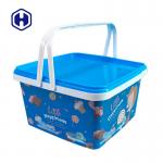 108oz Biscuit IML Container Luxury Cracker Square Custom Christmas Gift Food Packaging for sale