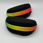 Dazzling color pressure-resistance Multifunctional Foldable Portable Sports Textured metal zipper pull Sunglasses Case for sale