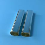 Silver Plated Custom Quartz Flow Tubes Double Bore for sale