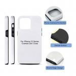 For Iphone 14 15 16 Pro Plus Max Blank Cell Mobile Cover TPU PC Coating 2 In 1 Tough 3D Sublimation Phone Case for sale