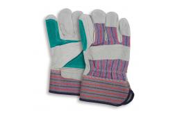 China Palm Reinforced Leather Gloves Customized Leather Work Gloves For Welding supplier