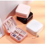 Stylish Velvet Earring Box Glossy Pantone Jewelry Case Box PU Leather for sale