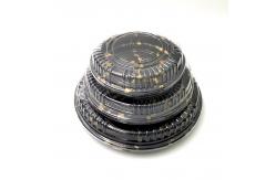 China Disposable PS Plastic Sushi Tray With Transparent Lid supplier