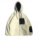 Two Tone Sherpa Fleece Mens Oversized Pullover Hoodie With Pocket Zip for sale