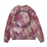 Crew Neck Tie Dye Terry Oversized Hooded Sweatshirt for sale