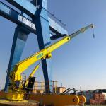 Vessel Loading Electro 0.2T Telescopic 20M Marine Cranes for sale